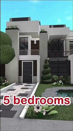 35k bloxburg modern MANSION house build😍 #shorts #bloxburg #roblox #shortvideo