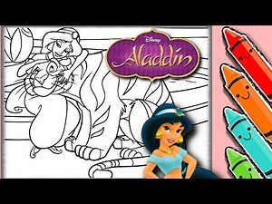 Coloring Jasmine From Disney's Aladdin - Princess Coloring Page