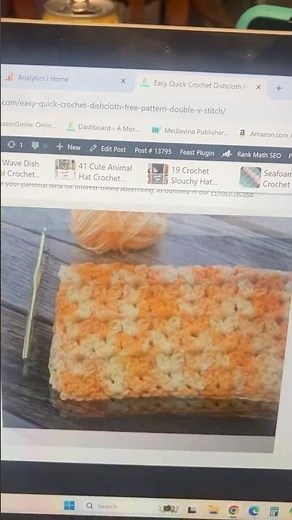 Visit my Blog and Get free crochet dishcloth pattern double v how to Video #crochet #crochetpattern