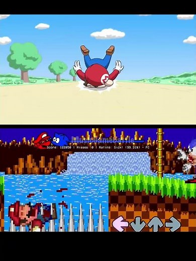 Sonic kicks Mario Mod - Mobile Gameplay - Friday Night Funkin' Game