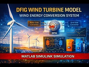 DFIG Wind Turbine Model | MATLAB Simulink Wind Energy Conversion System Simulation