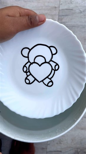 ❤️ = Teddy bear 🧸 drawing tutorial with floating pen 44/365 days #shorts