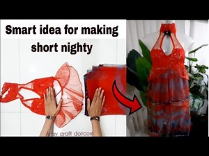 Beautiful short nighty making idea /DIY night gown tutorial/new night dress designing/ nightfashion