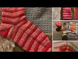 Sock Knitting Challenge 2020: Knitting socks with Addi Crazy Trio needles; Knitting a rib, 2k, 2p