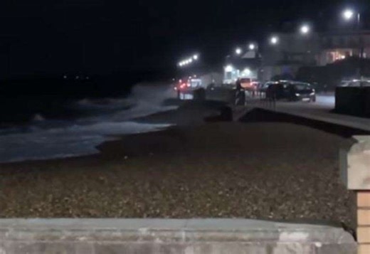 Striking footage shows this year’s highest tide hitting Kent