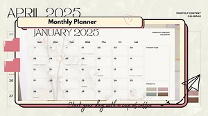 2025 Printable Monthly Calendar PDF – Nature-inspired Design With Elegant Handwritten Fonts and Options for Monday & Sunday Starts - Etsy