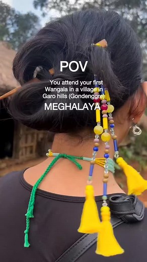 The Wangala festival is celebrated by the Garo tribe. This post-harvest festival, also known as the "100 Drum Festival," is held to honor Misi Saljong, the sun god of fertility, for a bountiful harvest. | Amara Darlene