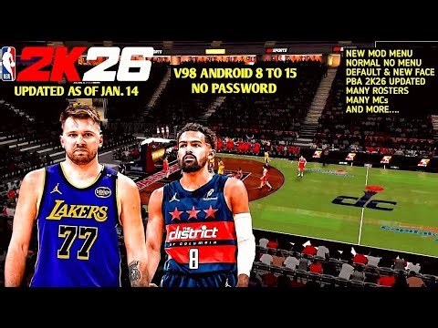 NBA 2K26 ANDROID NEW WIZARD TRAE YOUNG DOMINATES LAKERS' LUKA DONCIC GAMEPLAY V98 UPDATED MOD MENU
