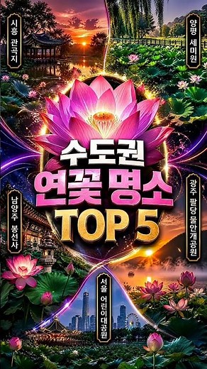 "서울 근교 1시간! 지금 꼭 가야 할 연꽃 명소 5곳 총정리" #연꽃 #연꽃명소 #수도권가볼만한곳 #서울근교나들이 #꽃구경 #인생샷 #여름여행 #Shorts #힐링영상 #국내여행
