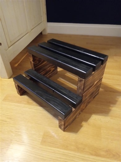 Wooden Step Stool, Two-tiered Kitchen Bed Closet Platform - Etsy