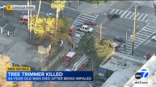 Tree trimmer fatally impaled by fence in Canoga Park