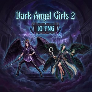 Buy Dark Angel Girls PNG Bundle (10) Vol 2 | Fallen Angel Clipart | Commercial Use Online in India - Etsy