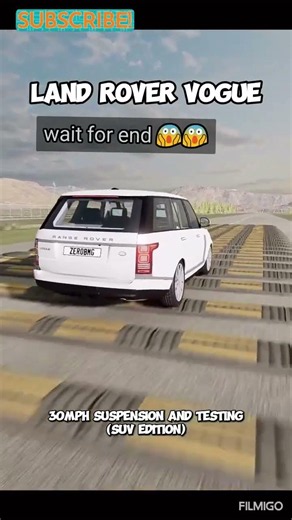 Land Rover Vogue 30MPH Speed Bumps Test! 😱🚙 #shorts #beamng #viral #explore #tranding