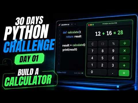 Python Calculator App 🧮 | Modern GUI Using Tkinter | Day 1 of 30 Days Python Challenge