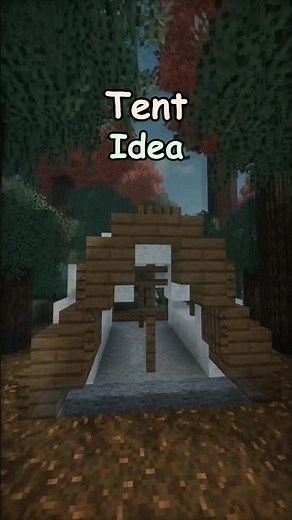 How to build a Easy Realistic Tent in Minecraft! #minecraft