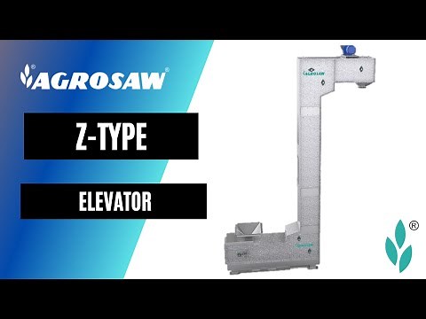 Animation of Z shape bucket elevator for seeds & grains