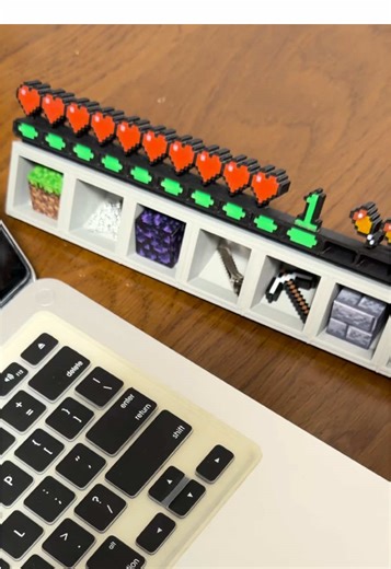 Real-Life Minecraft Inventory Bar: Perfect Gift for Fans