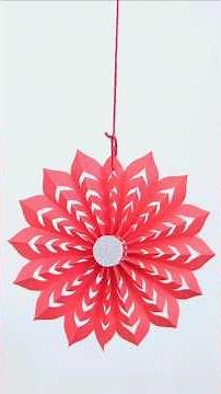 Easy Paper Snowflake Hanging | DIY Christmas Decoration Idea