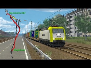 LET`S TEST Train Simulator 2015[60FPS] / 2. Test der Strecke Mannheim-Karlsruhe mit BR 185