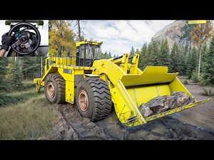 Ultimate - Caterpillar 993K Bulldozer Navigating Through a Muddy Terrain | Logitech G29 Gameplay