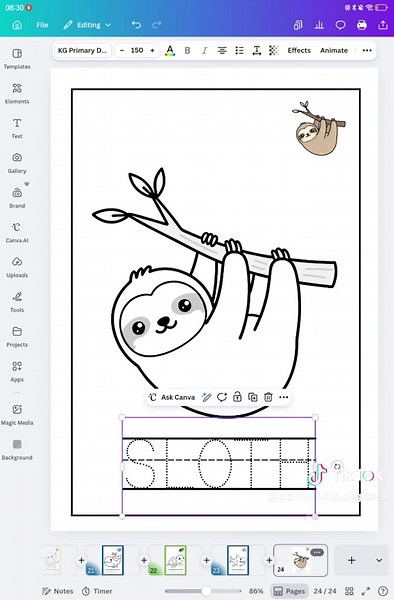 How to Make Printable Coloring Book Pages in Canva