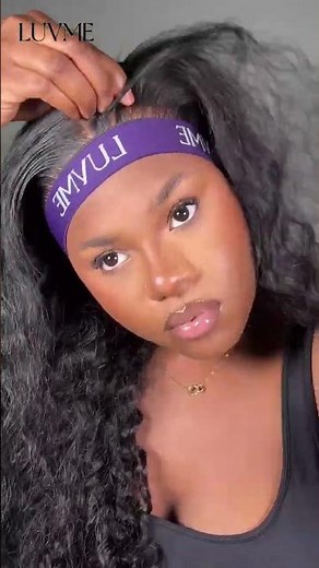 Water wave wig install💜Who can resist bomb & cute curls😻 #luvmehair #shorts #hair #hairtutorial