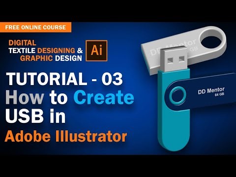 Adobe Illustrator Tutorial - 03 | How to create USB in Adobe Illustrator