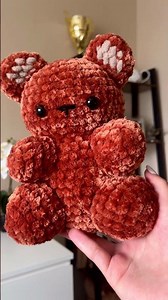 Cute cuddly crochet teddy bear 🧸 Pattern by me :) #crochet #amigurumi #crochetpattern
