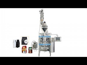 KenHigh/Automatic VFFS Quad Seal Sugar Ground Coffee Powder Packing Machine with Degassing Valve
