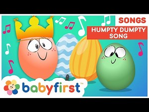 Humpty Dumpty song | Nursery Rhymes for kids | Surprise eggs songs | Sing along with BabyFirst TV - Videos For Kids