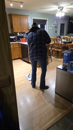 Blue Stripes Make Mom Dance Hilariously