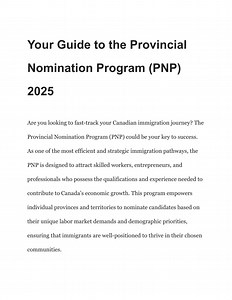 Your Guide to the Provincial Nomination Program (PNP) 2025 | ImmigCanada - SlideServe