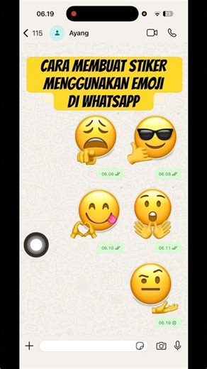CARA MEMBUAT STIKER MENGGUNAKAN EMOJI DI WHATSAPP