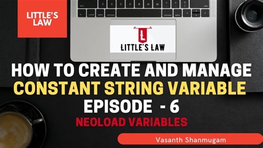 How to Create and Manage Constant String Variable | NeoLoad | Create Variables Episode 6 | Vasanth Shanmugam
