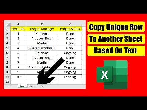 How to Copy Rows to Another Worksheet and Remove Duplicate Based on Text