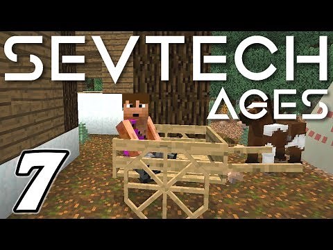 Minecraft Sevtech: Ages - HORSE CART is AMAZING! (Modded Survival) - Ep. 7