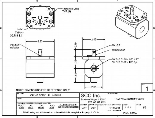 Siemens VKG Natural Gas Butterfly Valve