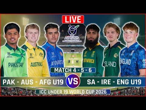 ICC U19 World Cup Live: AFG U19 vs SA U19 LIVE | PAK U19 vs ENG U19 Live | AUS vs IRE U19 Live Score