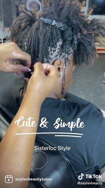 Style these #sisterlocs with me. 😍This is a cute and simple style when you want to change up your typical look. I get this style request a lot! Do you prefer to style your own locs or get a loctician to style your locs? Why or why not? I love trying new looks! #saylavbeauty #loccommunity #beyoncealiensuperstar #naturalhairstyling #locstyles #locnationtm #sisterlocjourney #naturalhairstyles #teamlocs #scloctician #sisterlocksinstallation #retighteninglocs #prettylocs #sisterlockconsultant #locsa