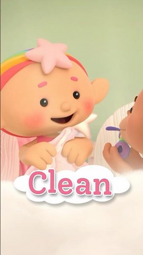 Baby Learning With The Cloudbabies 🛁 CLEAN #Shorts