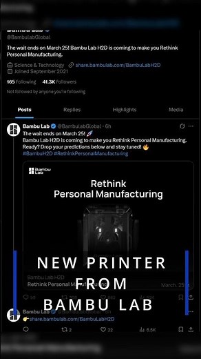 Bambu Lab's new printer Bambu Lab H2D #3dprinting #3dprinter #bambulab
