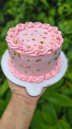 Easy vanilla sponge cake decoration ideas❤️ #cake #cakedecorating