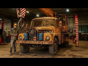 RESTORATION a 50-Year-Old TATRA 148 Crane 🔧 Full Sanding, Welding, Painting & Revival