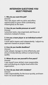 575K views · 3K reactions | Interview questions you must prepare. #interview #learnenglish #usareels #fblifestyletyle | English Speaking | Facebook