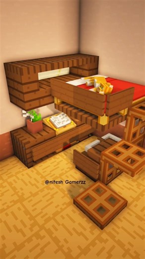 Minecraft bed room tutorial #minecraft #minecraftshorts #shorts #viral