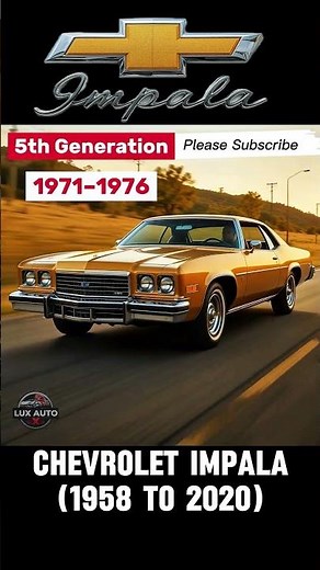 Chevrolet Impala Evolution (1958–2020)#ChevroletImpala #ChevyImpala #ImpalaEvolution
