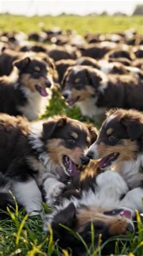 Collie puppies playing and being the cutest ever #puppies #wholesome #cute