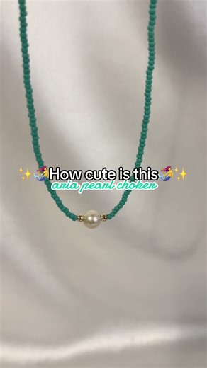 The Aria pearl necklace is so fun to make 🩵 and send out! 🫶 It is waterproof, made with a freshwater pearl in sizes 14-20” with your choice of a silver or gold filled clasp Visit shopsiajewels.com