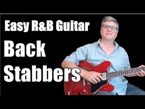 Easy R&B Guitar Tutorial - Back Stabbers (TAB and Backing Track)