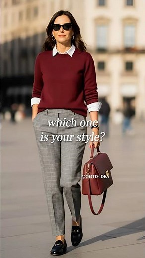 Classic Chic | Burgundy Sweater & Plaid Pants #classicchic #fallstyle #timelessfashion #styleinspo